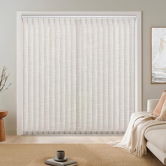 LazBlinds Vertical Blinds Replacement Slats, 34 Pack, Light Beige