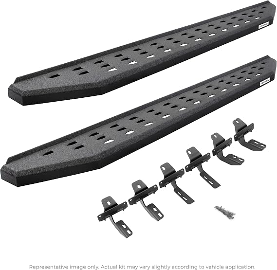 Go Rhino RB20 Running Boards & Brackets | Galvanized Steel, Protective Bedliner Coating | 69441580T | Fits 2007-2021 Toyota Tundra Double Cab Pickup