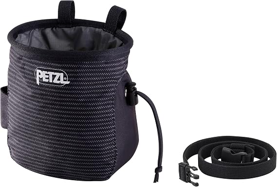 Petzl SAKA Climbing Chalk Bag | Ergonomic Chalk Pouch for Gym, Sport, Trad Climbing