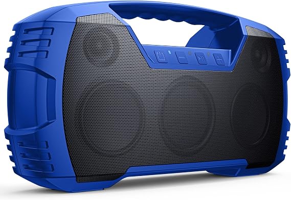 Houl Zallee Outdoor Bluetooth Speaker, IPX7 Waterproof, 90W Peak, 32H, Blue