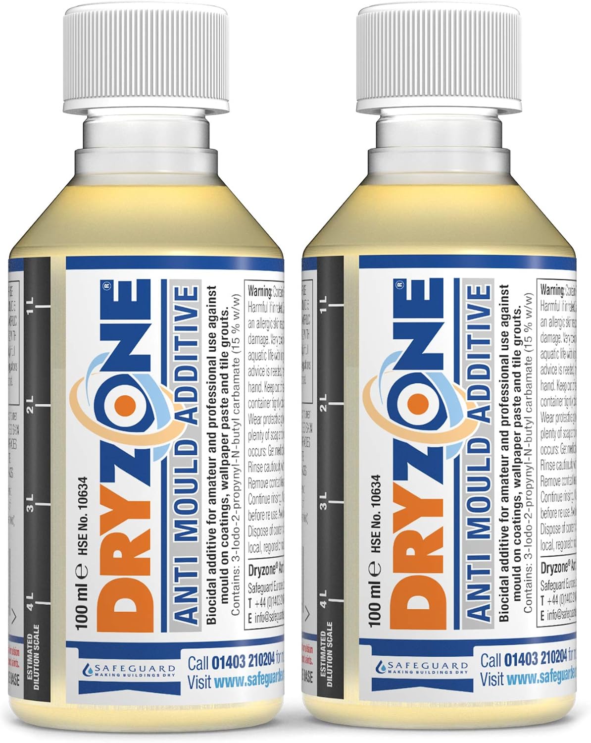 2 x Dryzone Anti-Mould Additive 100ml Concentrate to Make 10L of Emulsion, Vinyl, Silk or Matt Paint 2