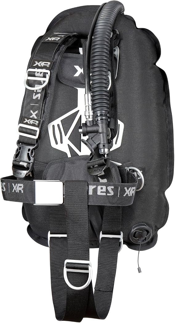 Mares XR-Rec Trim Single Backmount Set - Ultra Lightweight Fully Adjustable Harness Technical Scuba Diving Buoyancy System for Travelling