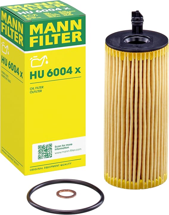 Mann Filter HU 6004 x Cartridge Oil Filter Replacement Compatible With BMW 328d (2014-2018), 328d xDrive (2014-2017), 535d (2014-2016), 535d xDrive (2014-2016), X3 xDrive28d (2016-2017)