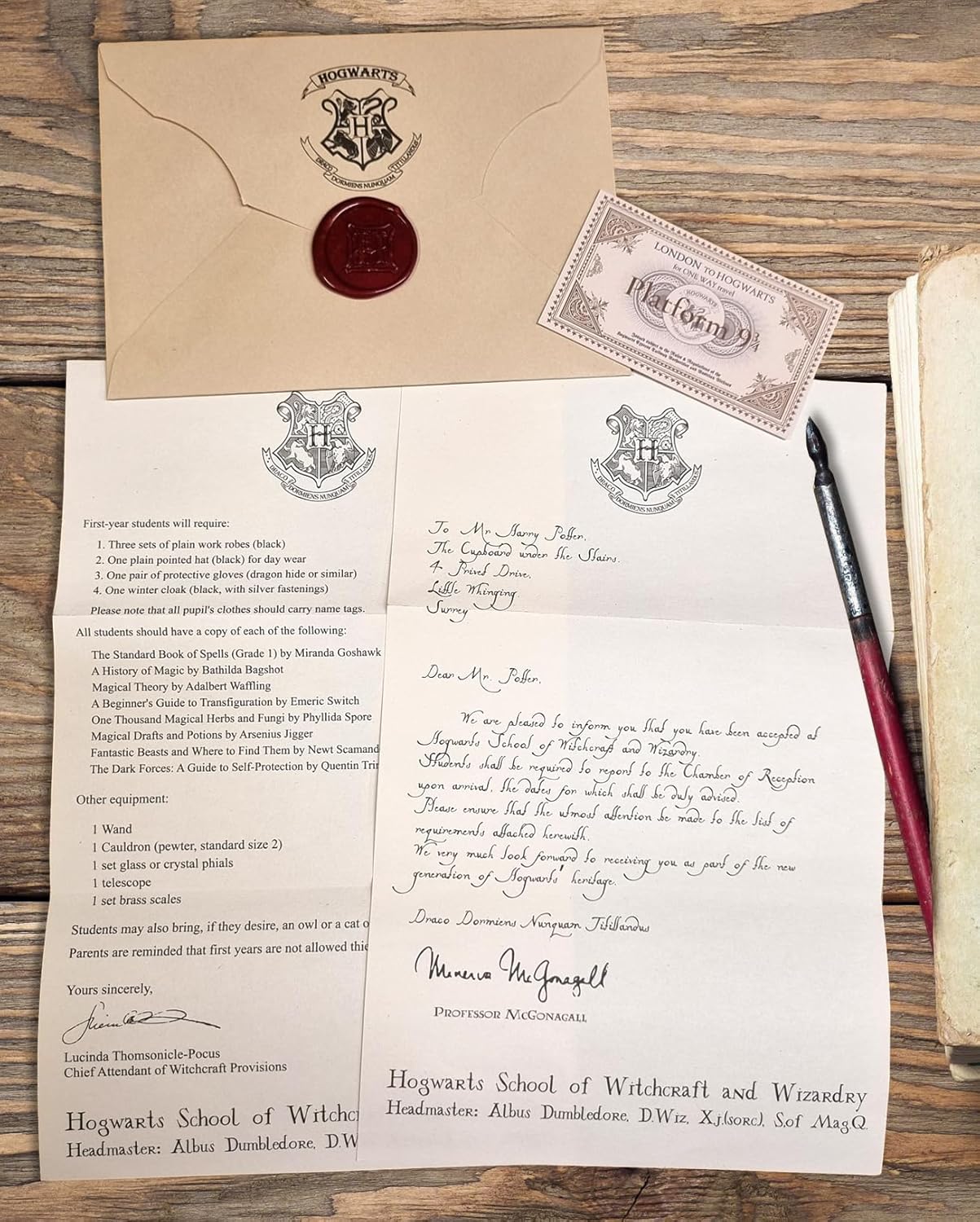 Harry Potter Hogwarts’a Davet Mektup Seti