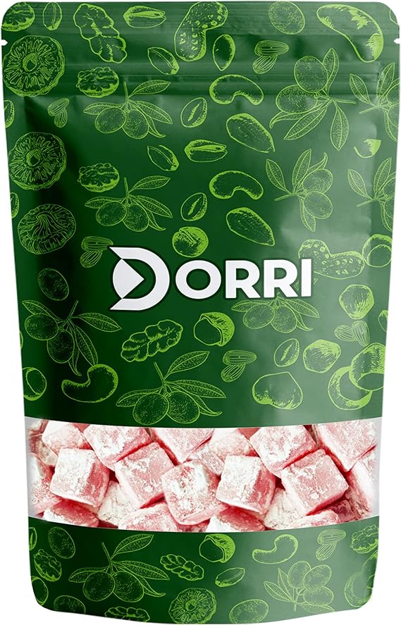 Dorri - Turkish Delight Rose 350g | Handmade, Premium Quality Lokum, Party Snack, Turkish Delight Gift, Gluten Free (Available from 100g to 5kg)