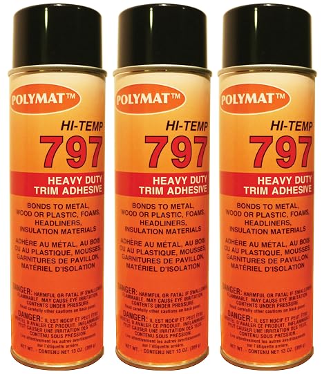 QTY3 Polymat 797 Hi Temp Spray Adhesive Can high Temperature Headliner Glue