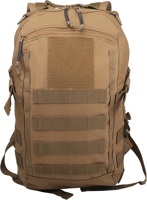 Miramrax 12L Small Backpack Day Pack - Mini Tactical Backpacks Military Daypack Molle Bag Rucksack Bug Out Bag for Hiking Camping Trekking (Tan)