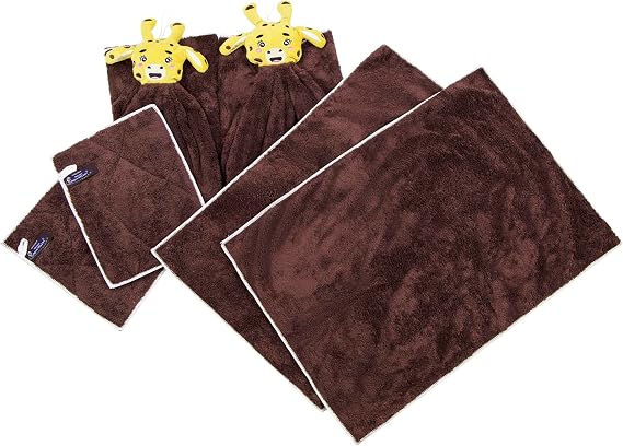 AC Küchenfreunde 6-Piece Hand Towels Dish Cloths & Dishcloths (Brown