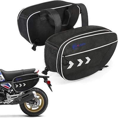 Motorcycle Saddlebags Extendable Motorcycle Saddle Bags With Rain Covers Side Bags 30L 15L2 Waterproof Storage Bag For Grom Z500 Navi Ninja 500 Z125 Rebel TW200 Ruckus Minimoto Dirt Bike Dual Sport