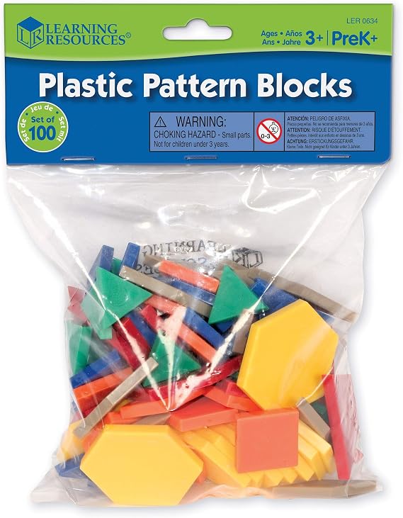 Learning Resources Plastic Pattern Blocks .5cm