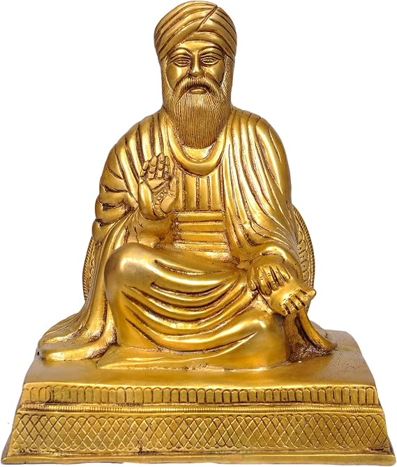 Exotic India Guru Nanak Ji - Brass Statue