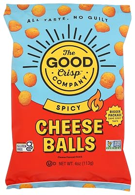 The Good Crisp Company Spicy Cheese Balls, 4 Ounce