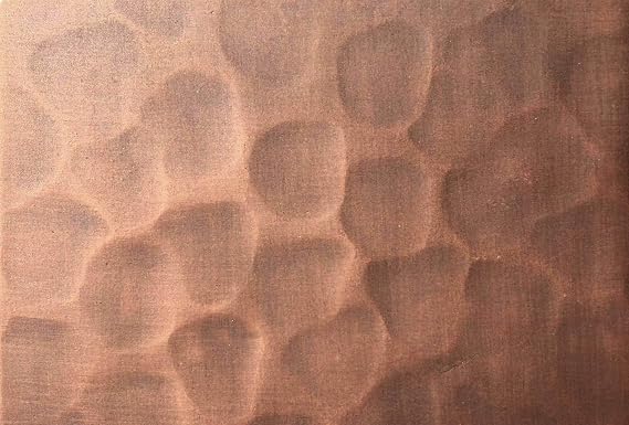 Medium Patina, Light Hammered Copper Sheet Sample for CT Copper Tailor Copper Range Hood,Copper Kitchen Sink