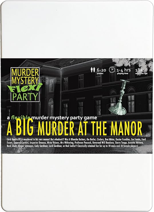 Murder Mystery Flexi Party A Big Murder at The Manor 6-20 Player