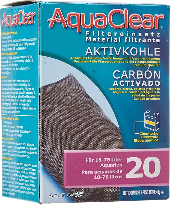 AquaClear 20 Activated Carbon, 1.5 Ounce, White, (A597)