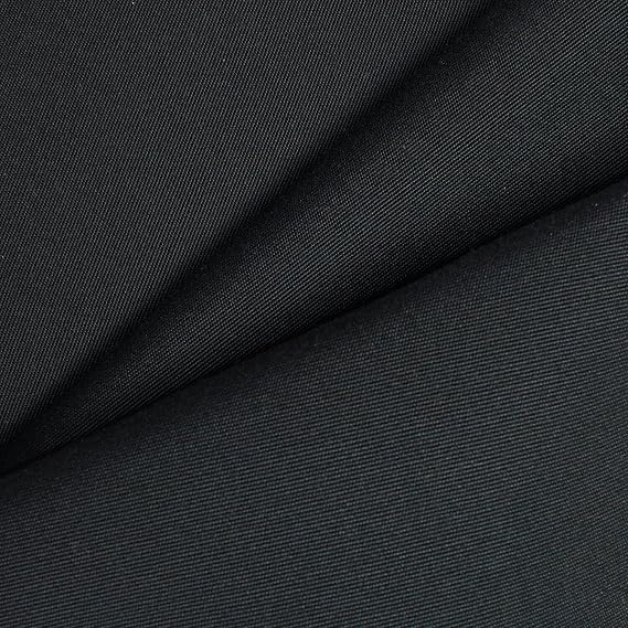 Ottertex Outdoor Water-Repellant Fade-Resistant Acrylic Canvas (Stiff Finish, ) 60 Inch Fabric - for Sewing and Upholstery (Black, 1 Yard)