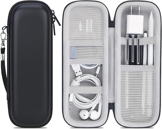 Lacdo Apple Pencil Case Holder for Apple Pencil Pro, Apple Pencils (USB-C), apple pencils 2nd/1st, Samsung Stylus Pen, Surface Pen, iPad pen pencil Accessories Hard Protective Carrying Case Bag, Black