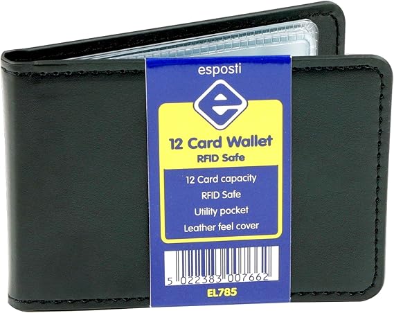 Esposti Slim Credit Card Holder For Men | Mens Card Wallet | RFID Blocking | Minimalist Lightweight Design | 12 Card Slots