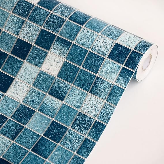 Blue Mosaic - Self-Adhesive Wallpaper Home Decor(Roll)