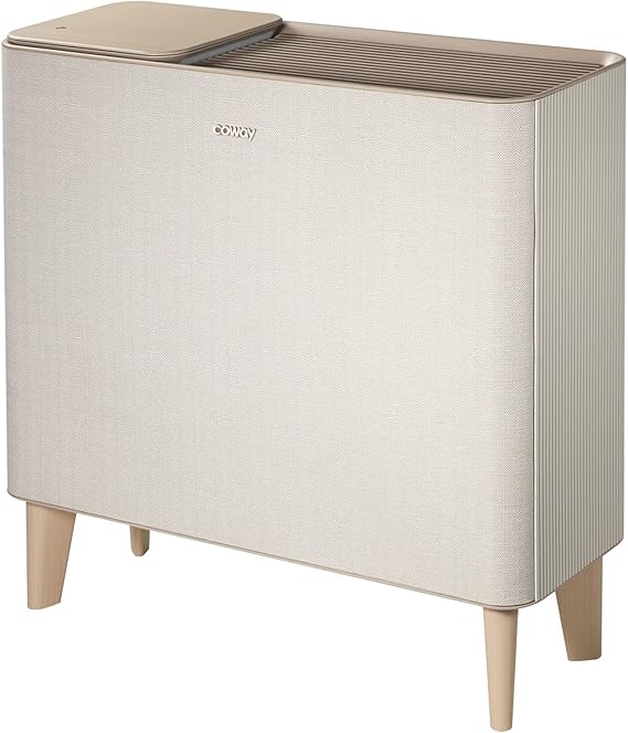 COWAY Air Purifiers for Home Up to 1,298ft2, Washable Pre-Filter and Particulate Filter for Smoke, Allergies, Pet Dander, Odor, AQI, Smart Mode, Wireless Charger, Timer, Icon