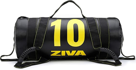ZIVA Power Sandbag Pre-Weighted Training Bag with Multiple Handles for Full-Body Strength & Conditioning Heavy-Duty, No-Fill Needed (1050 lb)