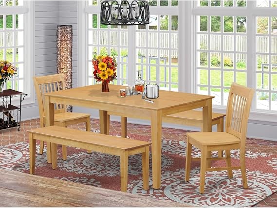 Kitchen Dinette Set - 5 Piece Table & Chairs - Modern Dining Room Furniture