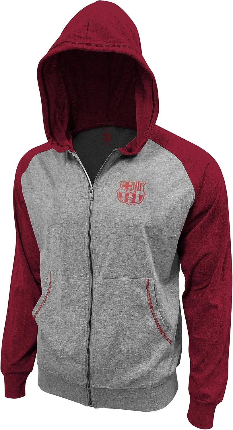 Icon Sports Barcelona Lightweight Hoodie For Kids, Licensed Barcelona Hoodie