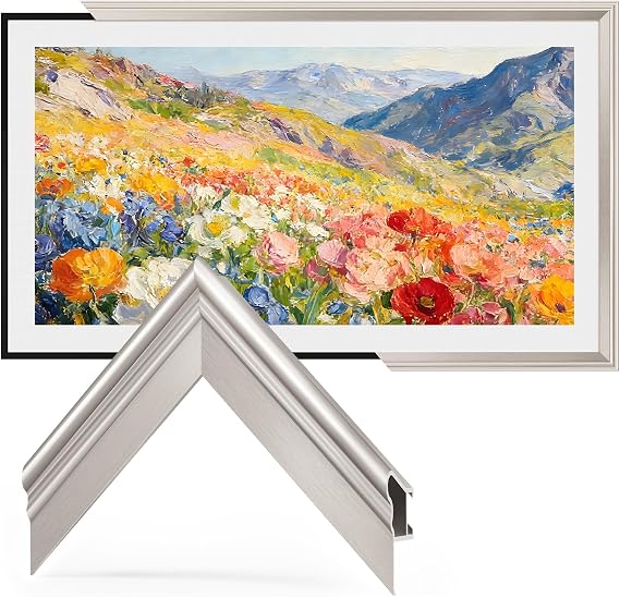 TV Frames 75" Deco Only for Samsung The Frame TV and Pro TVs (Fits 2021-2026, LS03A, LS03B, LS03C, LS03D, LS03FA, LS03FW, LS03HE, LS03HW), Alloy Bezel Modern & Minimalist Styles, Easy
