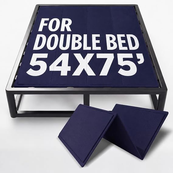 Bunkie Board(54x75) Support Board for Under, Breathable, Non-Slip, Anti-Sag | Original Lightweight Design | Low Profile Bed Support | Moisture Resistant | Platform & Slatted Beds | Fully Assembled