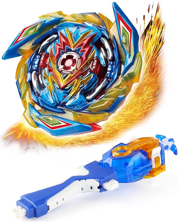 Battling Tops Burst SuperKing Brave Valkyrie Set with Launcher and Grip | Battle Game Gyro Toys Set, Birthday Gifts for Kids Children Boys, Ages 6+