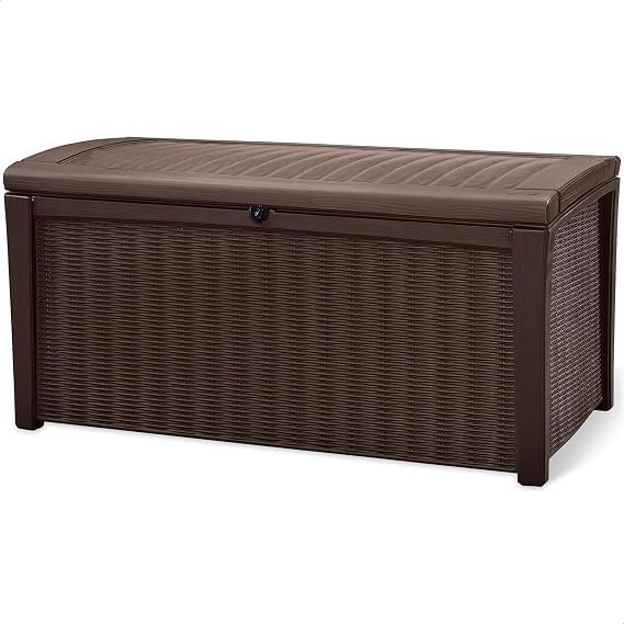 Keter Outdoor Storage Deck Box, Borneo 110 Gallon, Brown