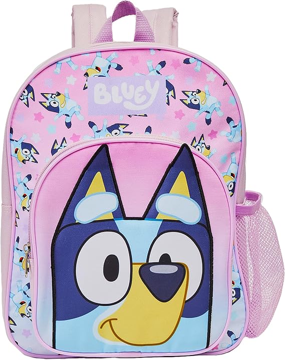 Bluey Backpack Kids School Bag Childrens Girls Nursery Rucksack - Pink