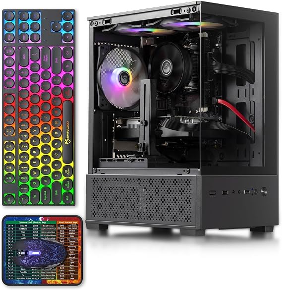 Prebuilt Gaming PC Desktop,Core i5 Tower Computer, RX560 4GB,Win11