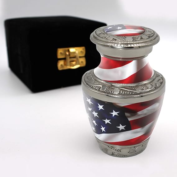 American Flag Cremation Urns for Human Ashes Adult Man & Urns for Ashes
