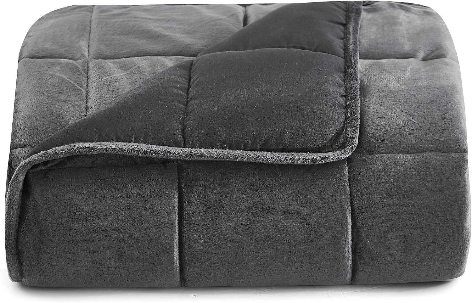 Premium Weighted Blanket 12 lbs, 48 x 72 inches Twin Size - Ultra Soft Heavy Duty Microfiber Comfort Weighted Blankets with Glass Beads - Grey