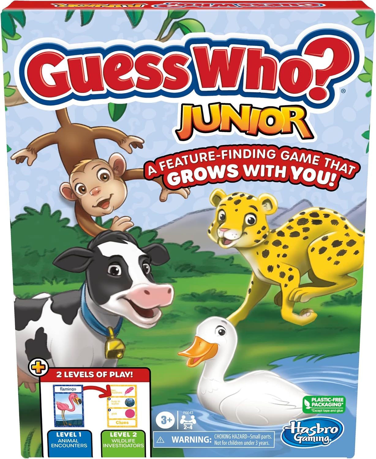 Hasbro Gaming Guess Who? Junior Board Game | Guess Who? Little Kids Games | Ages 3 | 2-4 Players | Preschool Games | Fun Games for Kids
