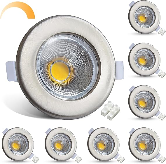 HiBay 8X 10W Downlights for Ceiling Dimmable Spotlight 3000K [Energy Class F]