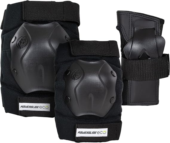 Powerslide 903279 Standard Eco Protective Set for Inline Skates, Roller Skates and Skateboards