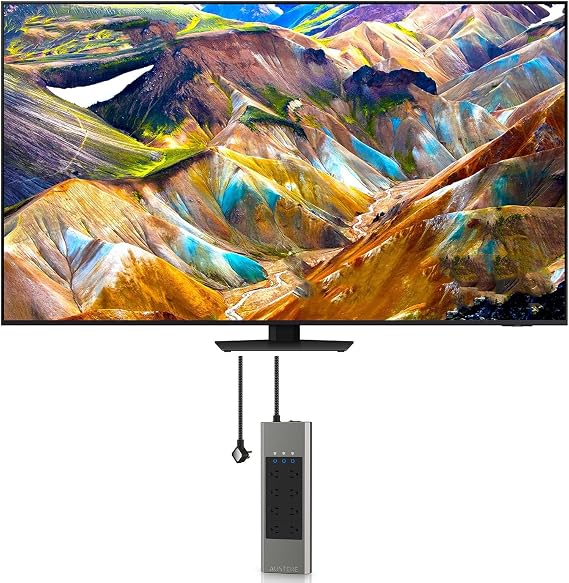 Samsung QN55QN85DBFXZA 55 Inch Neo QLED 4K Smart TV with Dolby Atmos and an Austere 7S-PS8-US1 VII-Series 8 Outlet Power w/Omniport USB (2024)