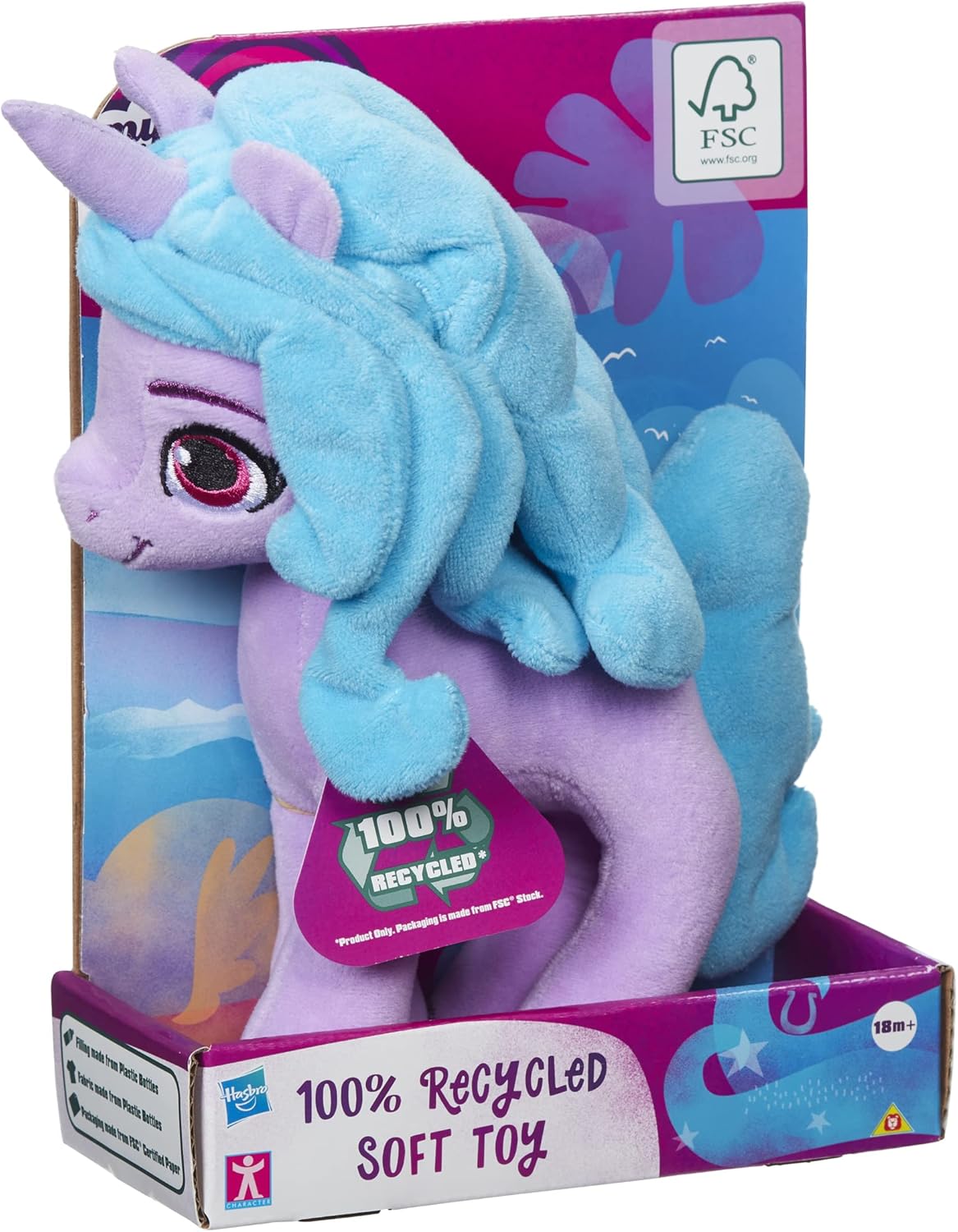 my little pony sunny eco plush toy 100% recycled materials my little pony gift sustainable toy super soft plush