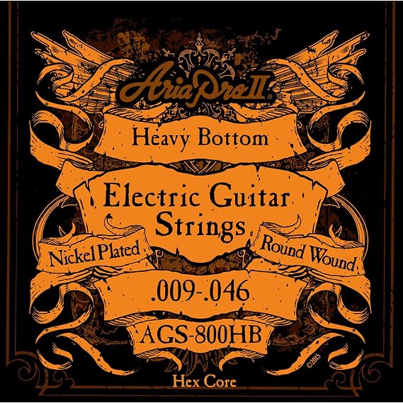 AriaProII AGS-800HB 09-46 Heavy Bottom Heavy Bottom Electric Guitar Strings