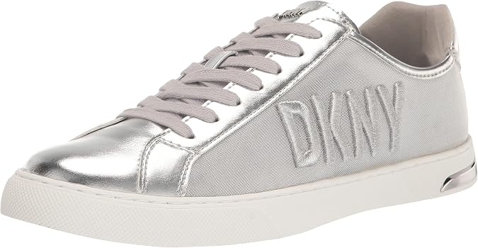 DKNY Womens Footwear Sneaker,Silver, 8
