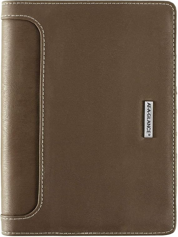 AT-A-Glance Day Runner Harrison Phone and Address Book, Directory, 5-1/2" x 8-1/2", Size 4, Brown (1124-0286)