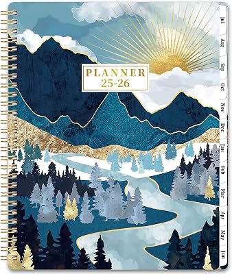 2025-2026 Planner - JUL 2025 - JUN 2026, Planner 2025-2026, 8 x 10, Planners Weekly Monthly, Spiral Bound, Back Pocket, Cardboard Cover