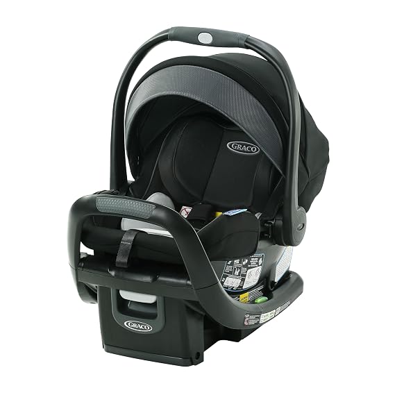 Graco SnugRide SnugFit DLX Infant Car Seat, Baby Car Seat Rear Facing with Anti Rebound Bar, Carseat with Adjustable Base and 5 Recline Positions, Spencer