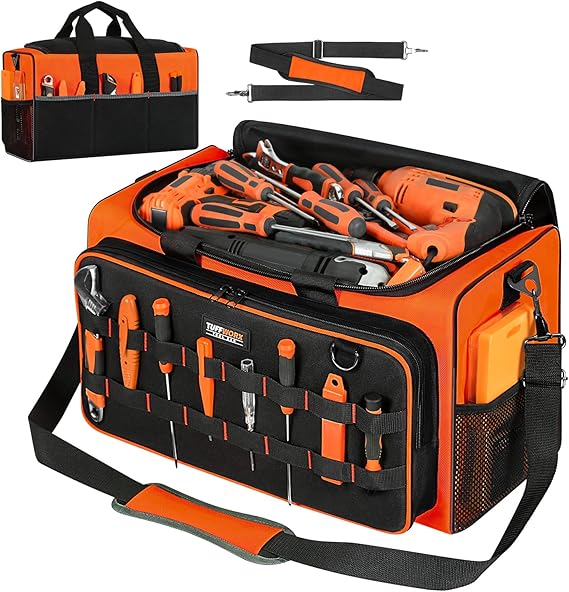Heavy Duty Large Tool Bag with Multiple Pockets, 50x27x30 cm