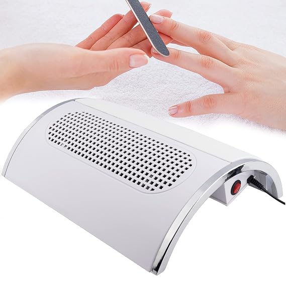 Nail Dust Collector Powerful Nail Vacuum Dust Collector, Nail Dust Vacuum Cleaner Dust Extractor for Poly Nail, Acrylic Fan Vacuums Dust Suction Machine Manicure Dust Collector for Nails