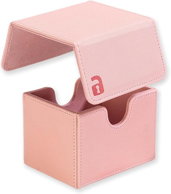 Vault X Sideloading Deck Box 100+ Sleeved Cards Exo-Tec (Pink) | Holds 100+ sleeved TCG cards. Padded side-loading deck box, secure magnetic lid, water-resistant Exo-Tec.