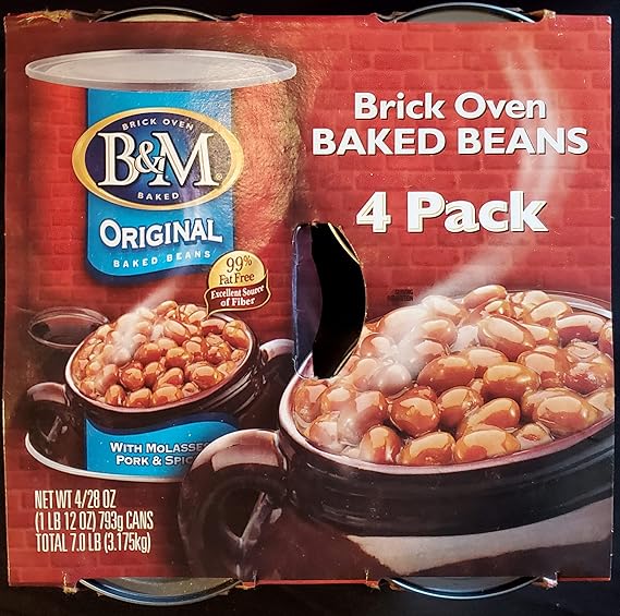 B&M Original Baked Beans 28oz can (4 Pack)