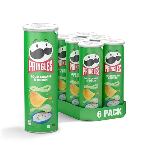 Pringles Sour Cream & Onion Sourcream Chips Pack of 6 Party Pack (6 x 200 g)